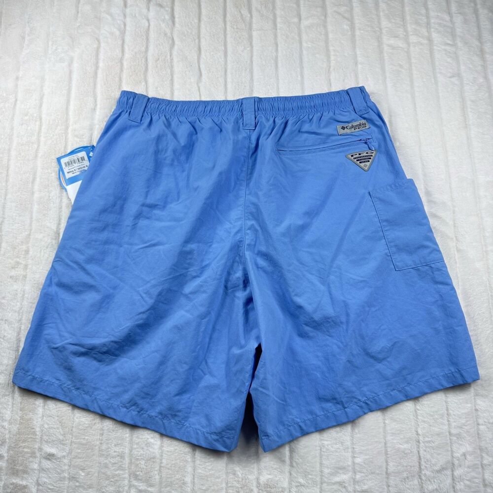 COLUMBIA PFG Backcast III Water Shorts Men's M Inseam 8" Lined UPF 50 Blue NWT - Picture 2 of 14